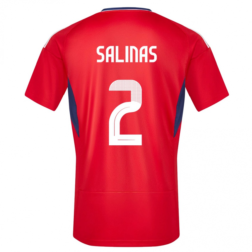 ילדים כדורגל קוסטה ריקה Yostin Salinas #2 אָדוֹם ג'רזי ביתית 24-26