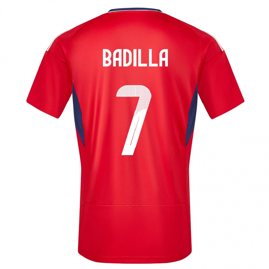 ילדים כדורגל קוסטה ריקה Isaac Badilla #7 אָדוֹם ג'רזי ביתית 24-26