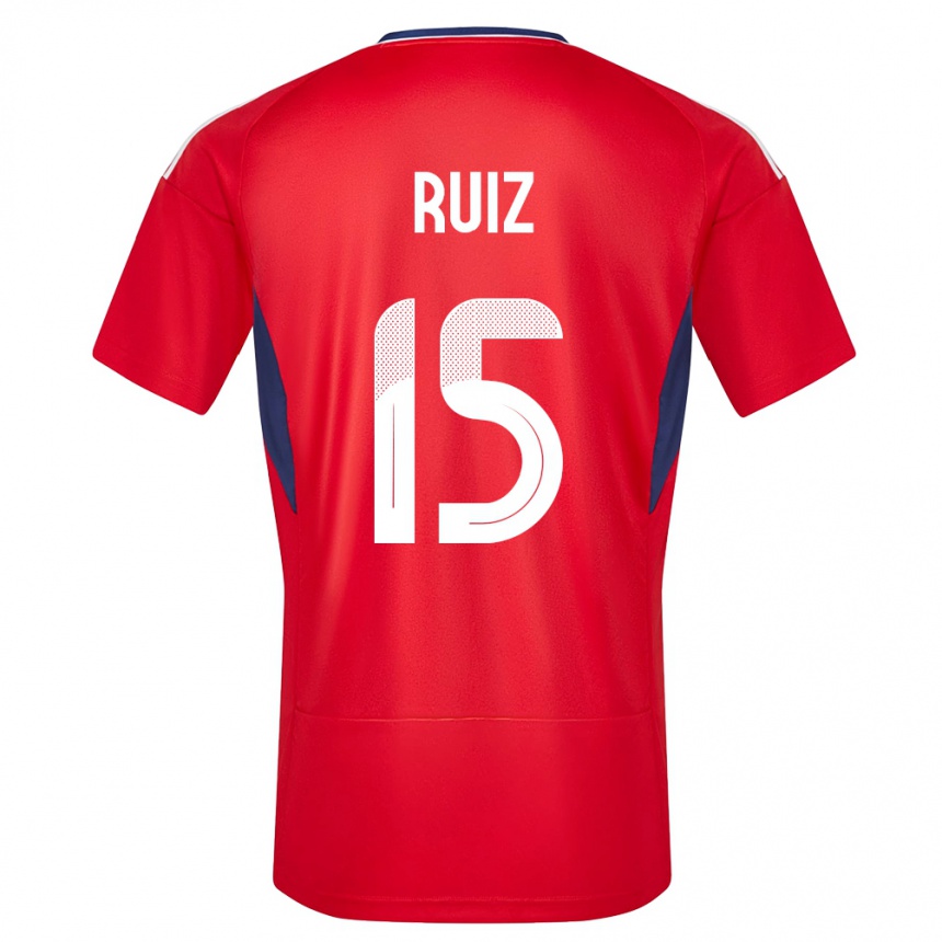 ילדים כדורגל קוסטה ריקה John Ruiz #15 אָדוֹם ג'רזי ביתית 24-26