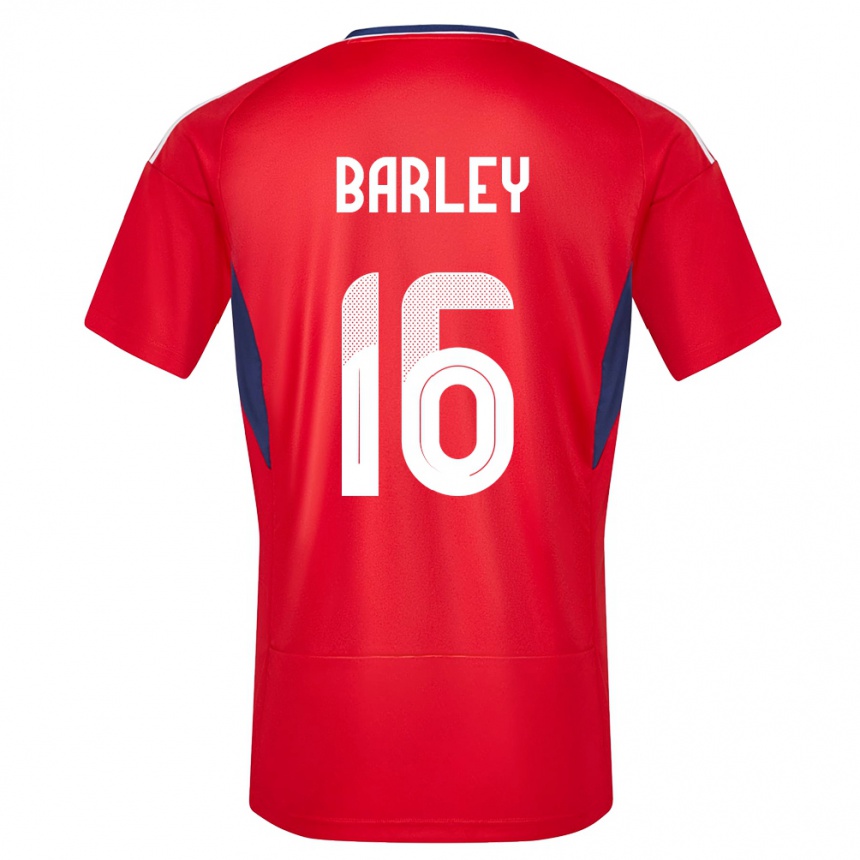 ילדים כדורגל קוסטה ריקה Ethan Barley #16 אָדוֹם ג'רזי ביתית 24-26