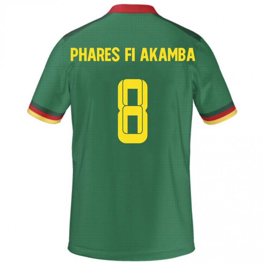 ילדים כדורגל קמרון Collins Phares Fi Akamba #8 יָרוֹק ג'רזי ביתית 24-26