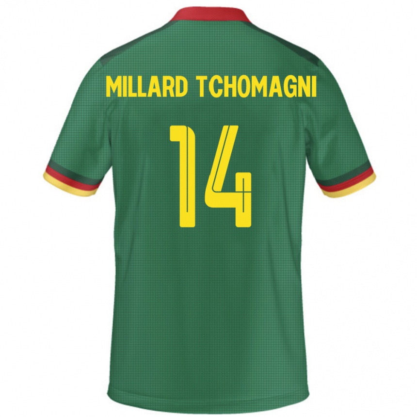 ילדים כדורגל קמרון Samuel Millard Tchomagni #14 יָרוֹק ג'רזי ביתית 24-26