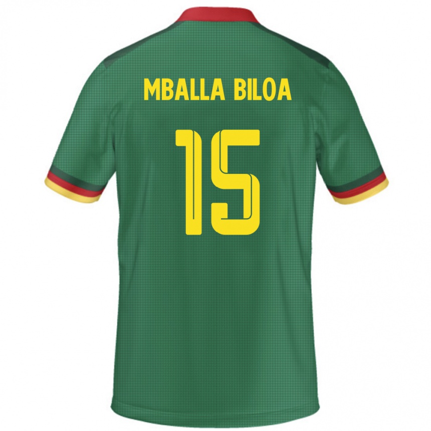 ילדים כדורגל קמרון Jules Victor Mballa Biloa #15 יָרוֹק ג'רזי ביתית 24-26
