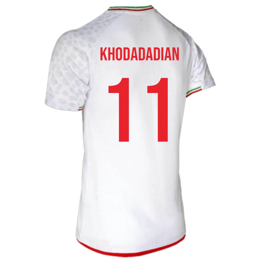 ילדים כדורגל איראן Erfan Khodadadian #11 לָבָן ג'רזי ביתית 24-26