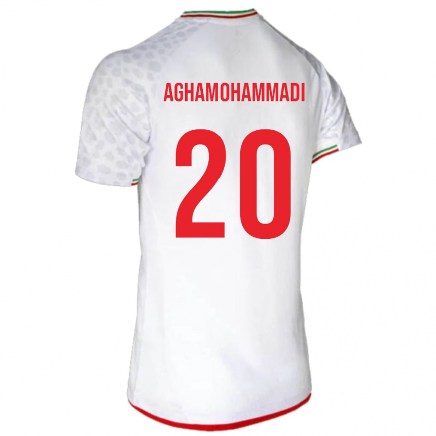 ילדים כדורגל איראן Mehrdad Aghamohammadi #20 לָבָן ג'רזי ביתית 24-26