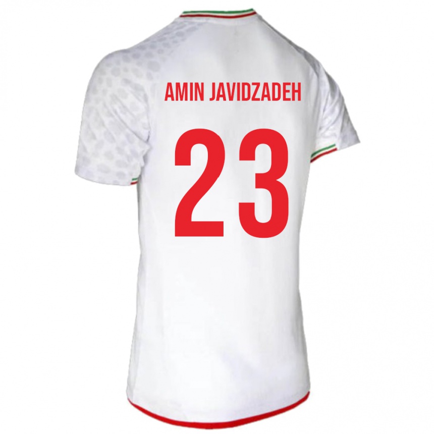 ילדים כדורגל איראן Mohammad Amin Javidzadeh #23 לָבָן ג'רזי ביתית 24-26
