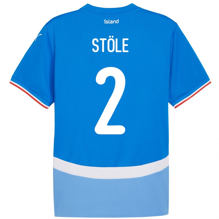 ילדים כדורגל אִיסלַנד Ingimar Torbjörnsson Stöle #2 כְּחוֹל ג'רזי ביתית 24-26