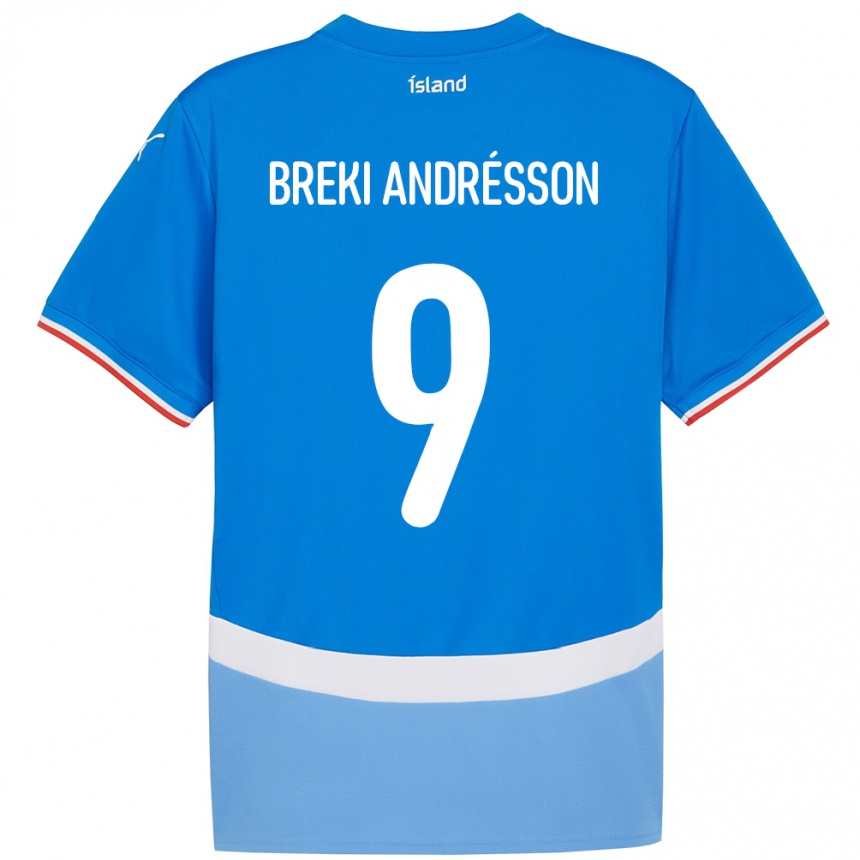 ילדים כדורגל אִיסלַנד Benoný Breki Andrésson #9 כְּחוֹל ג'רזי ביתית 24-26