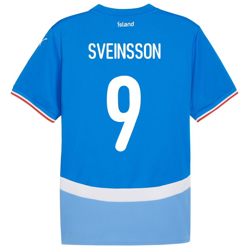 ילדים כדורגל אִיסלַנד Rúnar Dadi Vatsndal Sveinsson #9 כְּחוֹל ג'רזי ביתית 24-26
