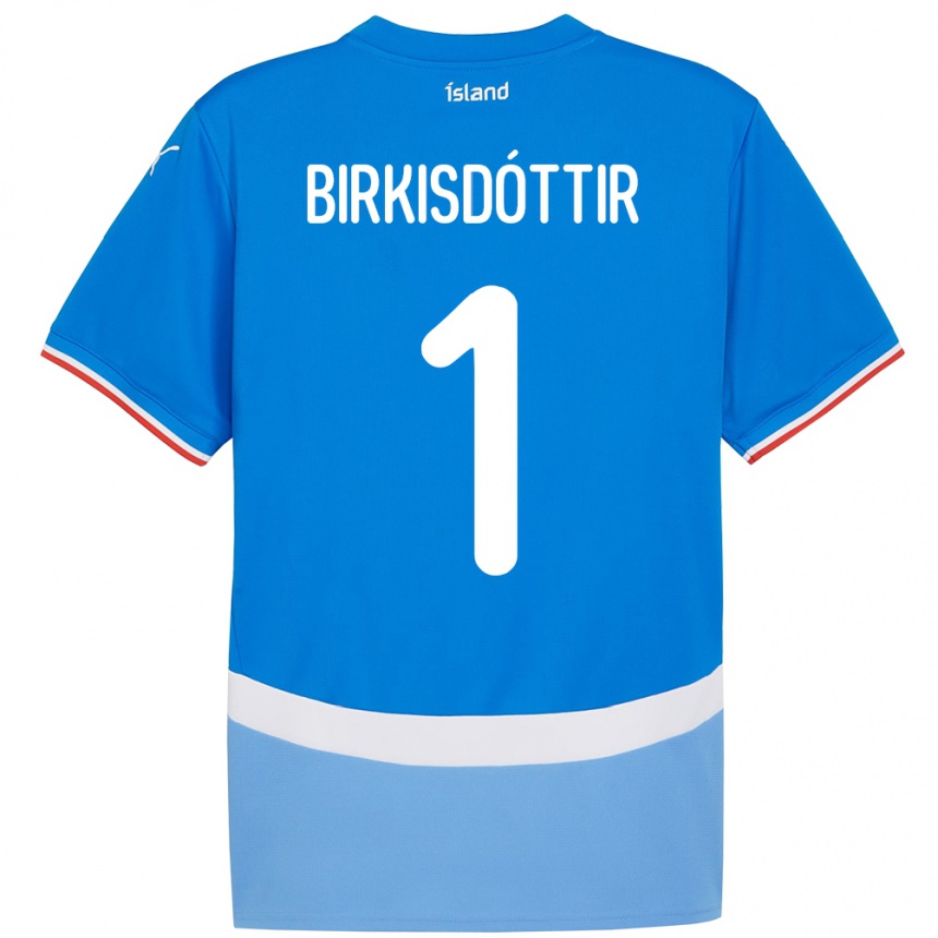 ילדים כדורגל אִיסלַנד Fanney Inga Birkisdóttir #1 כְּחוֹל ג'רזי ביתית 24-26