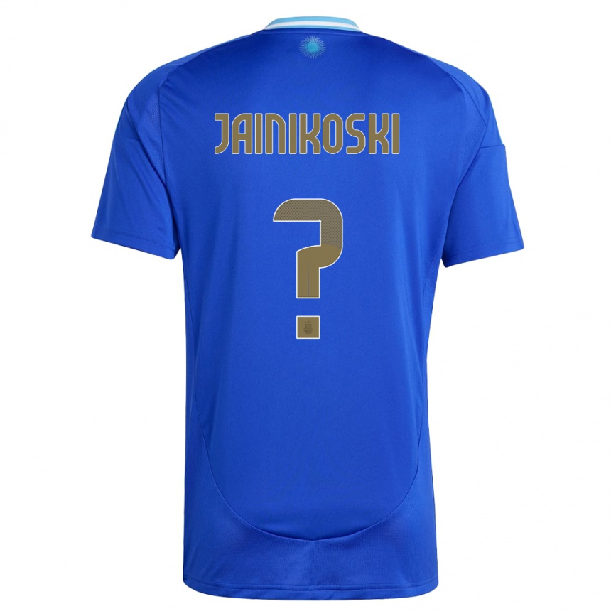 ילדים כדורגל ארגנטינה Facundo Jainikoski #0 כְּחוֹל הרחק ג'רזי 24-26