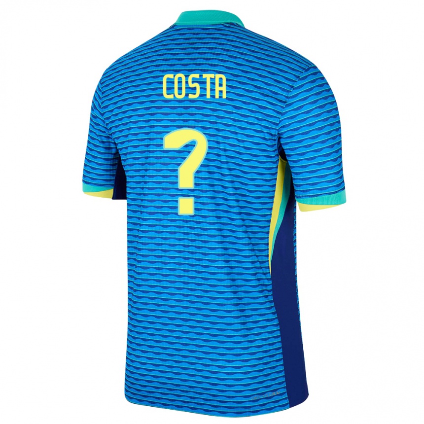 ילדים כדורגל ברזיל Otávio Costa #0 כְּחוֹל הרחק ג'רזי 24-26