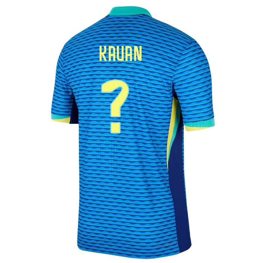 ילדים כדורגל ברזיל Kauan #0 כְּחוֹל הרחק ג'רזי 24-26