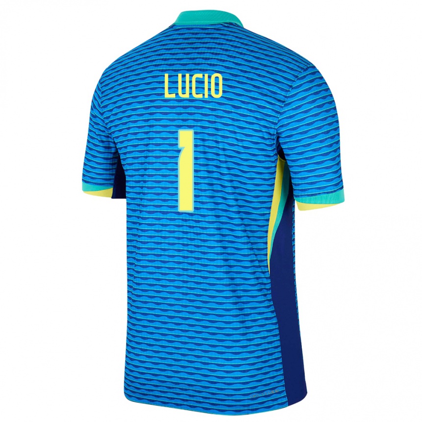 ילדים כדורגל ברזיל João Lucio #1 כְּחוֹל הרחק ג'רזי 24-26