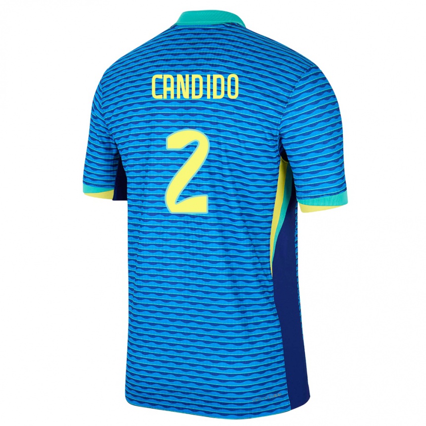 ילדים כדורגל ברזיל Angelo Candido #2 כְּחוֹל הרחק ג'רזי 24-26