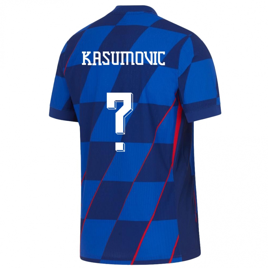 ילדים כדורגל קרואטיה Fran Kasumovic #0 כְּחוֹל הרחק ג'רזי 24-26