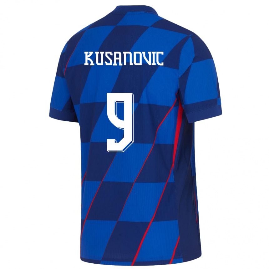 ילדים כדורגל קרואטיה Tino Kusanovic #9 כְּחוֹל הרחק ג'רזי 24-26