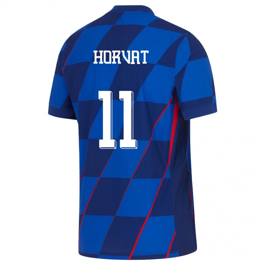 ילדים כדורגל קרואטיה Patrik Horvat #11 כְּחוֹל הרחק ג'רזי 24-26