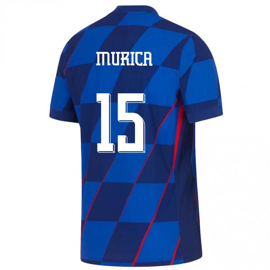 ילדים כדורגל קרואטיה Lukas Murica #15 כְּחוֹל הרחק ג'רזי 24-26