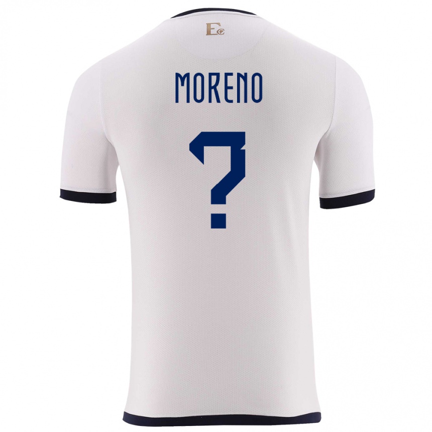 ילדים כדורגל אקוודור Luis Moreno #0 לבן הרחק ג'רזי 24-26