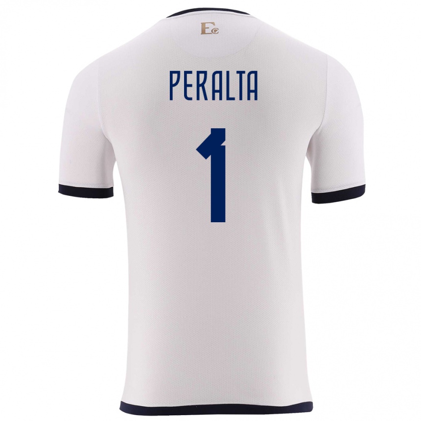 ילדים כדורגל אקוודור Miguel Peralta #1 לבן הרחק ג'רזי 24-26