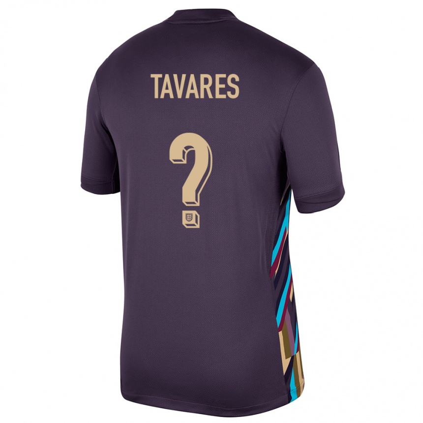 ילדים כדורגל אנגליה Ajay Tavares #0 צימוק כהה הרחק ג'רזי 24-26