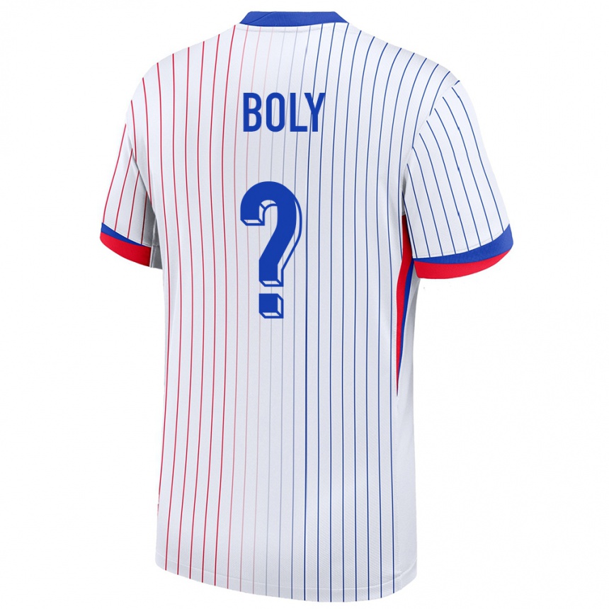 ילדים כדורגל צרפת David Boly #0 לבן הרחק ג'רזי 24-26