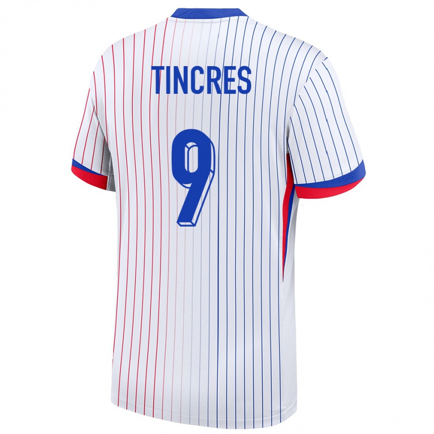 ילדים כדורגל צרפת Joan Tincres #9 לבן הרחק ג'רזי 24-26