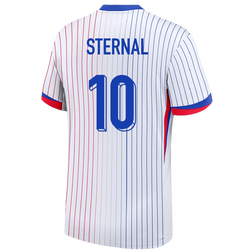 ילדים כדורגל צרפת Enzo Sternal #10 לבן הרחק ג'רזי 24-26