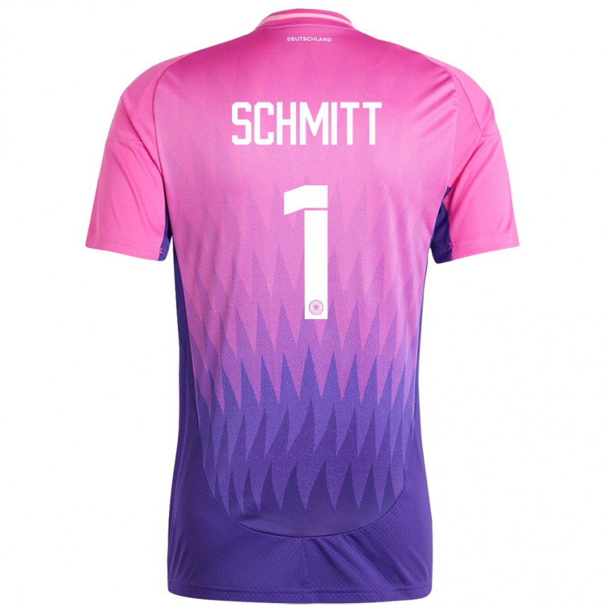 ילדים כדורגל גרמניה Max Schmitt #1 ורוד סגול הרחק ג'רזי 24-26