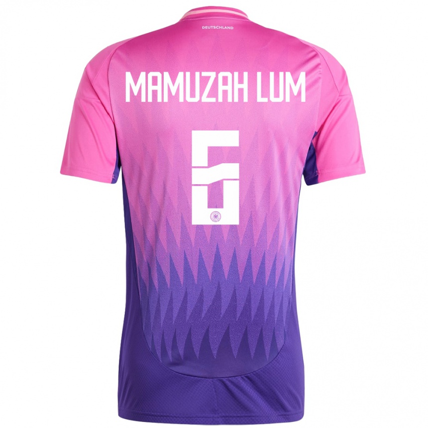 ילדים כדורגל גרמניה Boris Mamuzah Lum #6 ורוד סגול הרחק ג'רזי 24-26