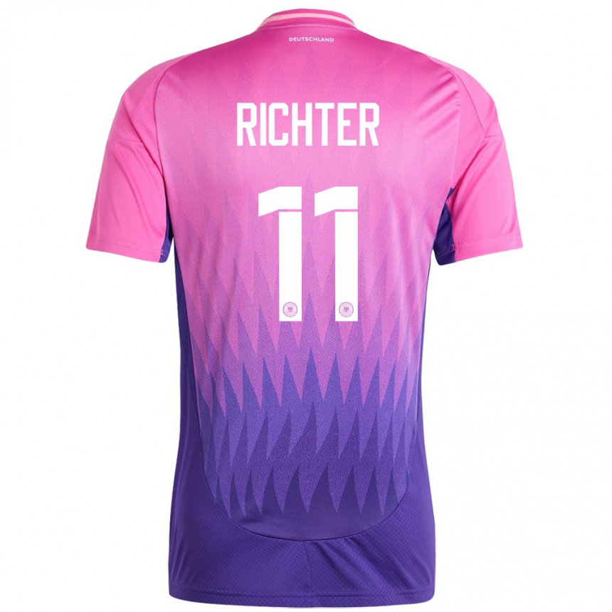 ילדים כדורגל גרמניה Daniel Richter #11 ורוד סגול הרחק ג'רזי 24-26