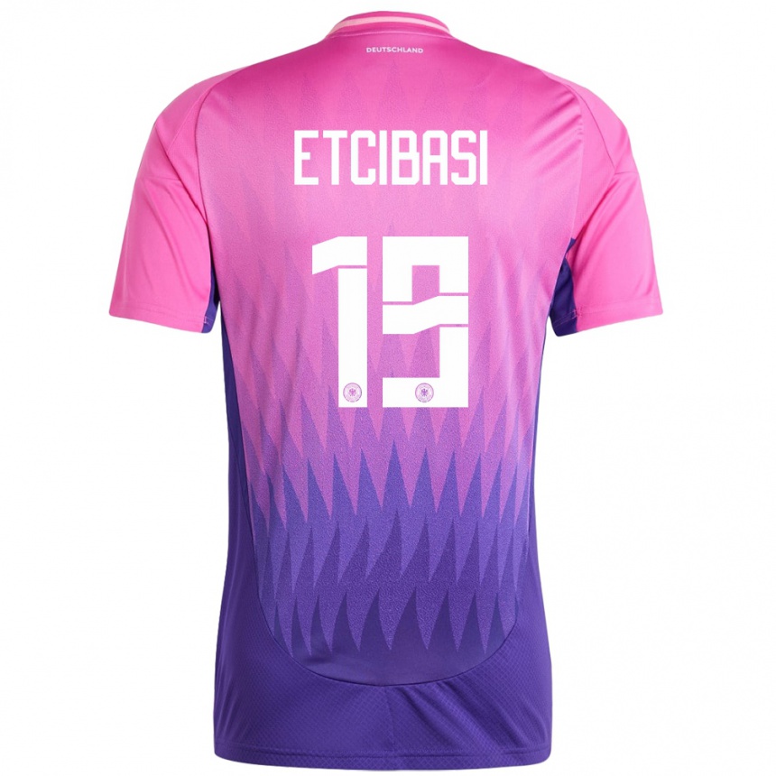 ילדים כדורגל גרמניה Taycan Etcibasi #19 ורוד סגול הרחק ג'רזי 24-26