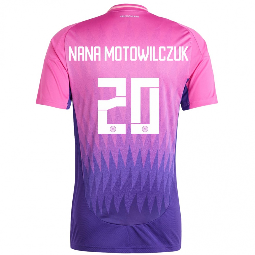 ילדים כדורגל גרמניה Kevin Nana Motowilczuk #20 ורוד סגול הרחק ג'רזי 24-26