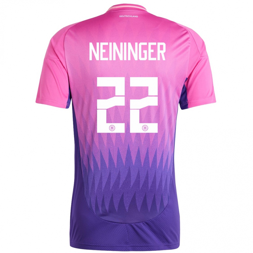 ילדים כדורגל גרמניה Tim Neininger #22 ורוד סגול הרחק ג'רזי 24-26