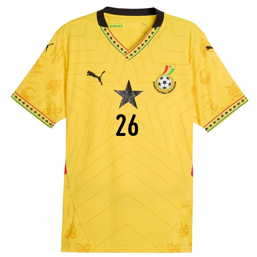 ילדים כדורגל גאנה נת'ניאל אדג'יי #26 צָהוֹב הרחק ג'רזי 24-26 ילדים כדורגל גאנה נת'ניאל אדג'יי #26 צָהוֹב הרחק ג'רזי 24-26