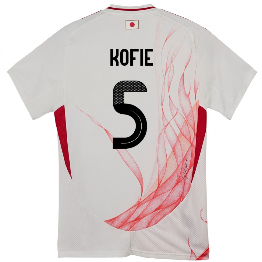 ילדים כדורגל יַפָּן Shota Kofie #5 לָבָן הרחק ג'רזי 24-26