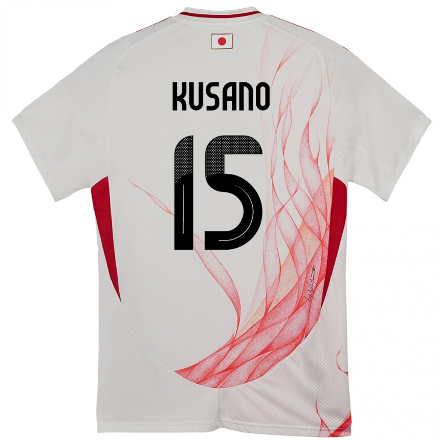 ילדים כדורגל יַפָּן Riku Kusano #15 לָבָן הרחק ג'רזי 24-26