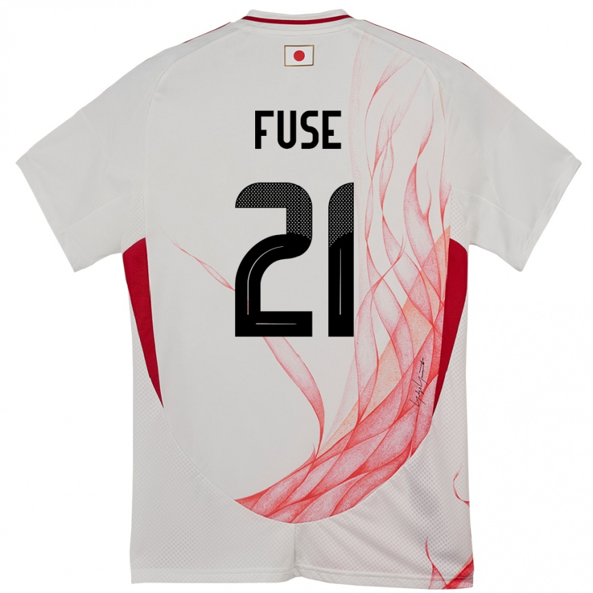 ילדים כדורגל יַפָּן Katsuma Fuse #21 לָבָן הרחק ג'רזי 24-26