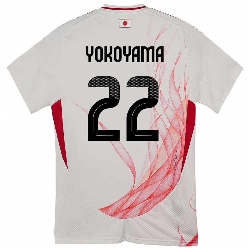 ילדים כדורגל יַפָּן Yumeki Yokoyama #22 לָבָן הרחק ג'רזי 24-26