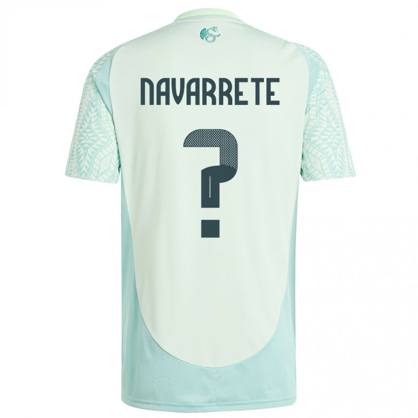 ילדים כדורגל מקסיקו Luis Navarrete #0 פשתן ירוק הרחק ג'רזי 24-26