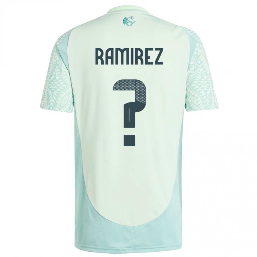 ילדים כדורגל מקסיקו Leonardo Ramirez #0 פשתן ירוק הרחק ג'רזי 24-26