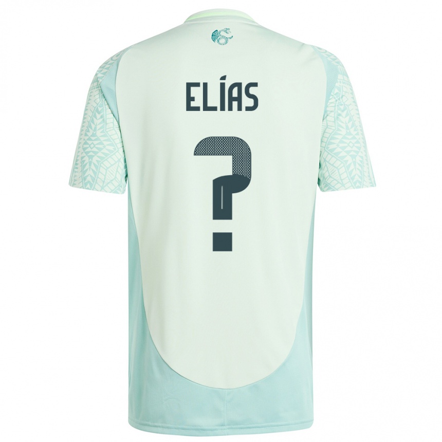 ילדים כדורגל מקסיקו Bruno Elías #0 פשתן ירוק הרחק ג'רזי 24-26