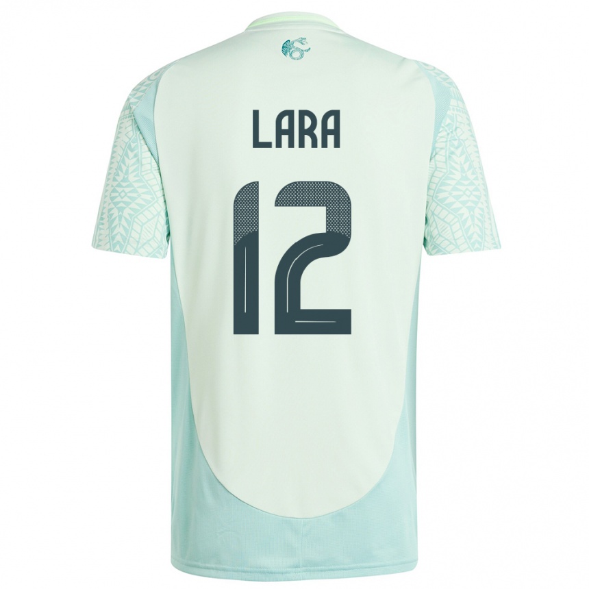 ילדים כדורגל מקסיקו Pablo Lara #12 פשתן ירוק הרחק ג'רזי 24-26