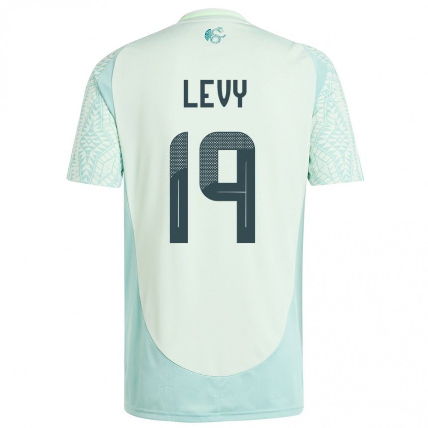ילדים כדורגל מקסיקו Mateo Levy #19 פשתן ירוק הרחק ג'רזי 24-26