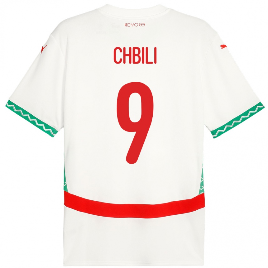 ילדים כדורגל מָרוֹקוֹ Ismail Chbili #9 לָבָן הרחק ג'רזי 24-26
