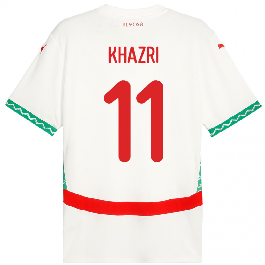 ילדים כדורגל מָרוֹקוֹ Anas Khazri #11 לָבָן הרחק ג'רזי 24-26