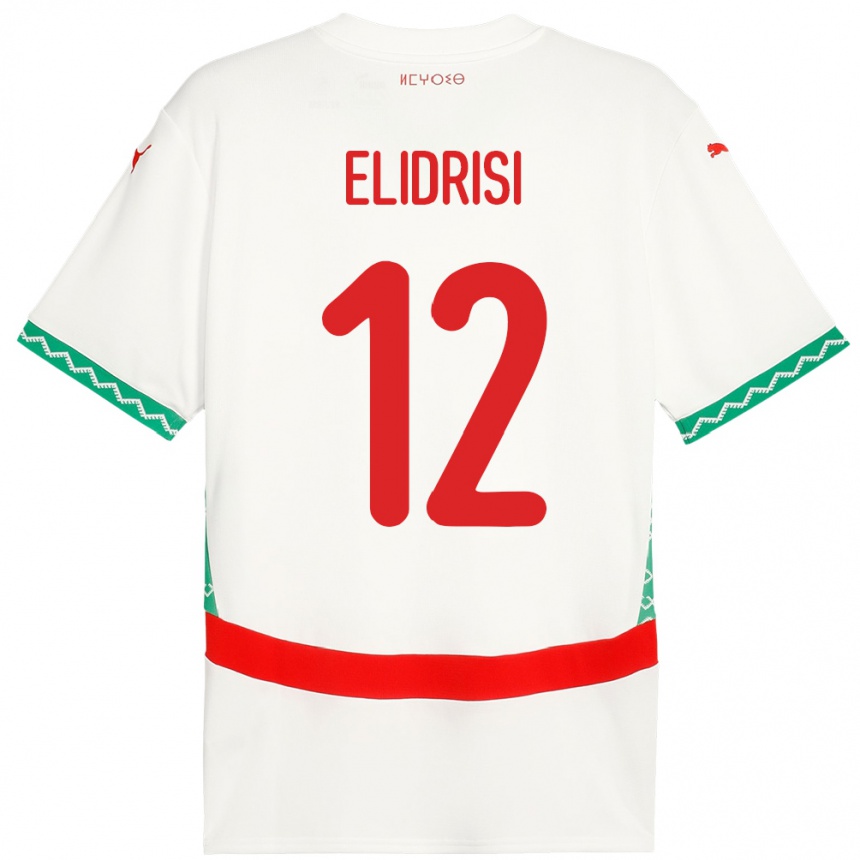 ילדים כדורגל מָרוֹקוֹ Soufiane Elidrisi #12 לָבָן הרחק ג'רזי 24-26