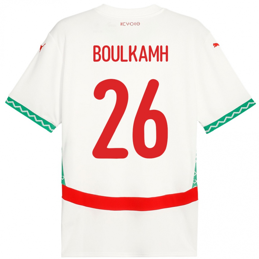 ילדים כדורגל מָרוֹקוֹ Ammar Boulkamh #26 לָבָן הרחק ג'רזי 24-26
