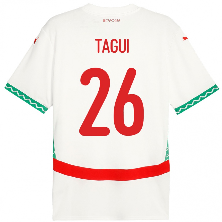ילדים כדורגל מָרוֹקוֹ Salah-Eddine Tagui #26 לָבָן הרחק ג'רזי 24-26